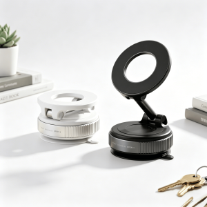 360° Magnetic Vacuum Suction Mount — Car & Desktop Phone Holder